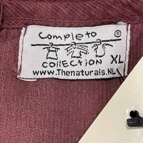 (NWT) COMPLETO LINO By ARTHURIO Corduroy Maxi Lagenlook Dress, Burgundy - XL